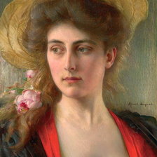 Схема вышивки «дама»