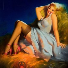 Схема вышивки «девушка»