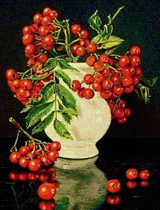 Рябиновый букет - осень, букет, ягоды, рябина - предпросмотр