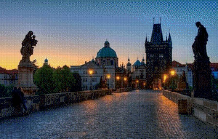 Карлов мост - рассвет, прага, мост - предпросмотр