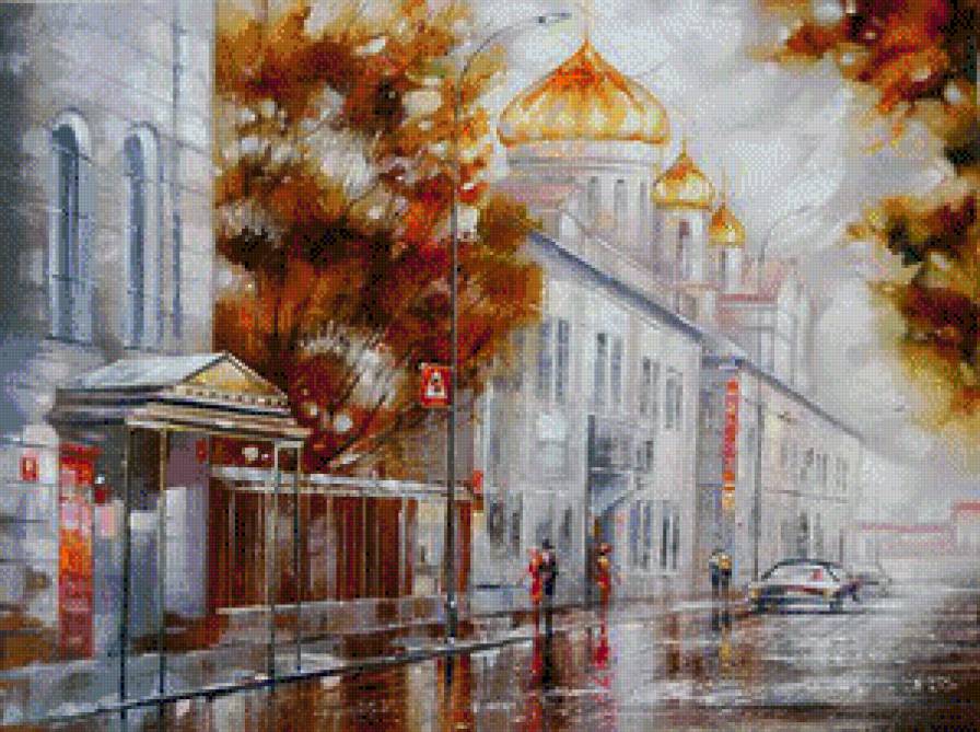 Городской пейзаж - живопись, зиновий сыдорев, пейзаж, город - предпросмотр