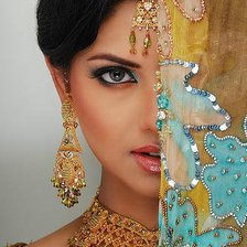 Схема вышивки «индийская девушка»