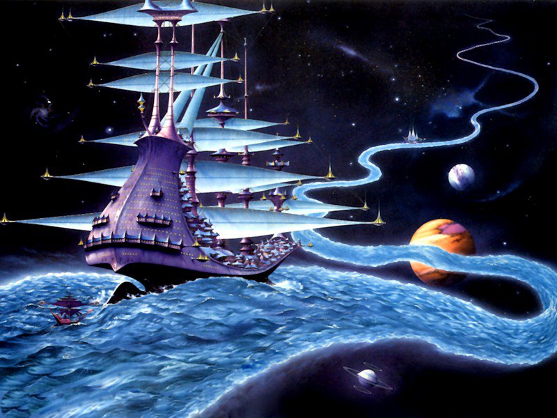 3 - летучий голандец, корабль, фэнтези, космос, ночь - оригинал