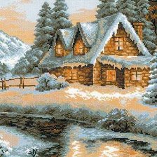 Схема вышивки «зимой»
