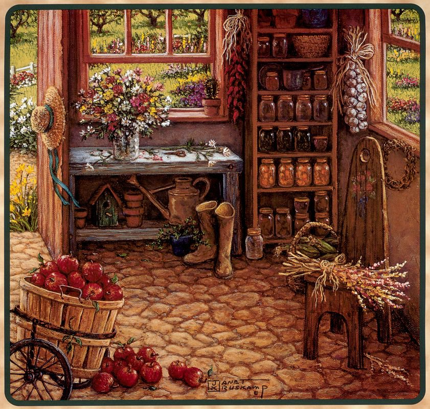 календарь-август - дворик, дом, дача, календарь - оригинал