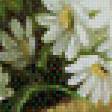 Предпросмотр схемы вышивки «белые цветы» (№444388)