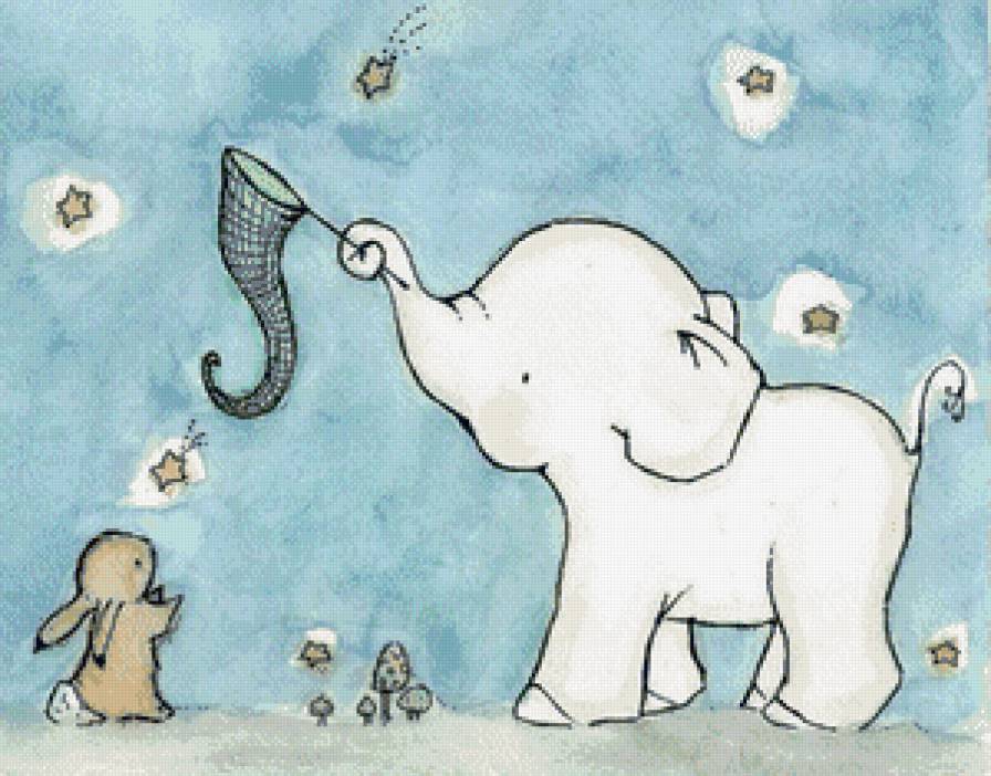 Лови еще! - слон, звезды, мышка, детские - предпросмотр