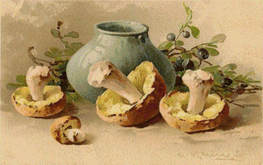 Грибочки - грибы, для кухни, натюрморт - предпросмотр