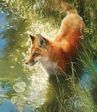 Схема вышивки «лисичка»