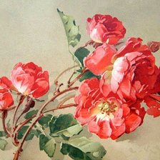Оригинал схемы вышивки «Нежные розы» (№445895)