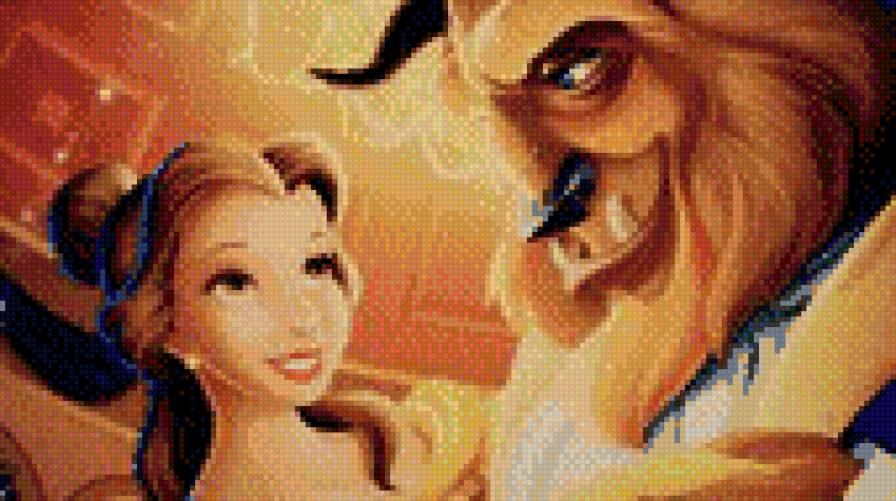 красавица и чудовище - сказка, чудовище, мультик, бель, детское, пара - предпросмотр