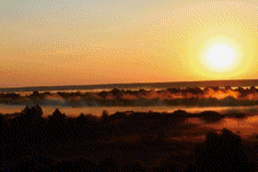 Рассвет - луг, река, рассвет - предпросмотр