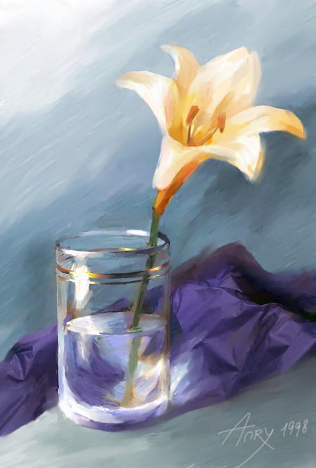 цветок - стакан, цветок, лилия - оригинал