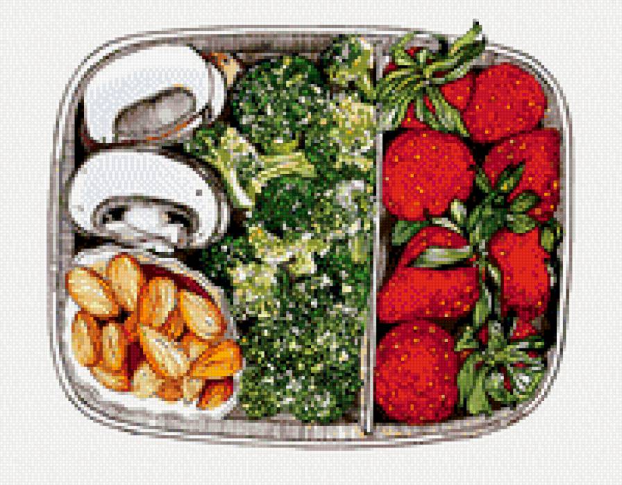 Корзинка (PICTTA) - кухня, фрукты, овощи, картина, клубника, pictta - предпросмотр