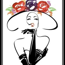 Схема вышивки «женский портрет»