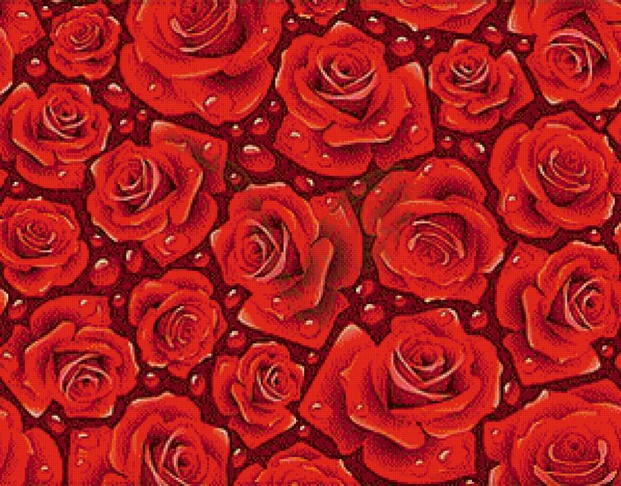 подушка "розы" - предпросмотр