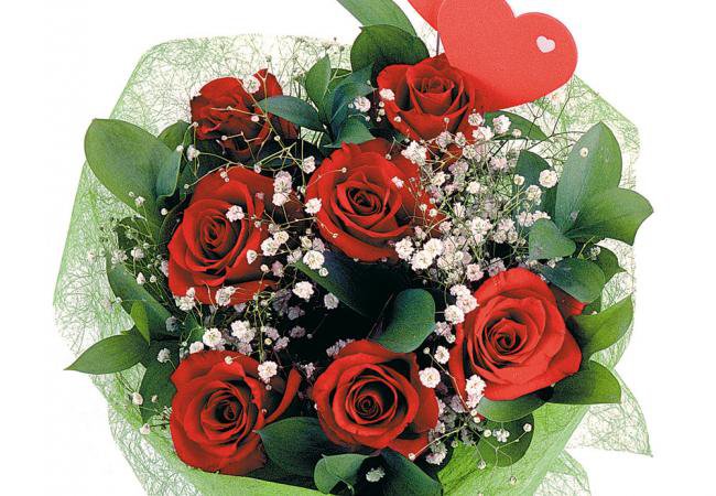 цветы и сердце - любовь, букет, цветы, сердце - оригинал