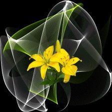 Схема вышивки «желтые лилии»