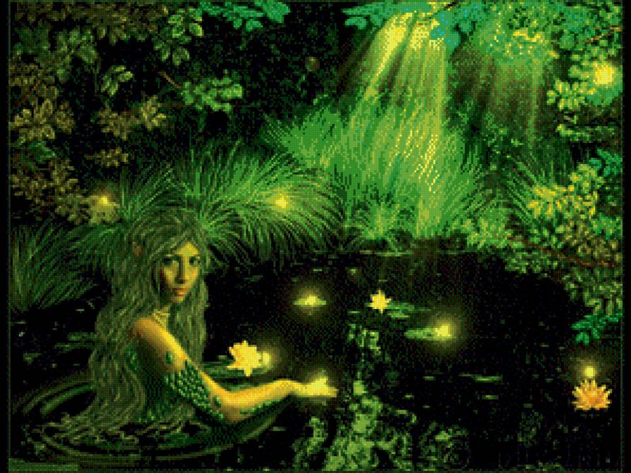 русалка - русалка, девушка, пейзаж - предпросмотр