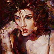 Схема вышивки «девушка»