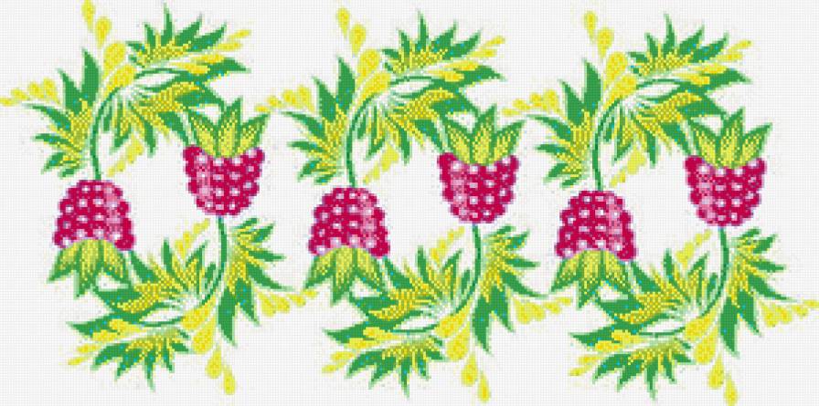 №447577 - ягоды, салфетка, узор, скатерть, бордюр, подушка, орнамент - предпросмотр