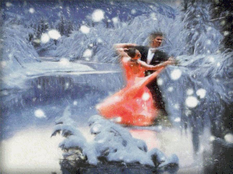 Вальс - зима, танец, девушка - предпросмотр