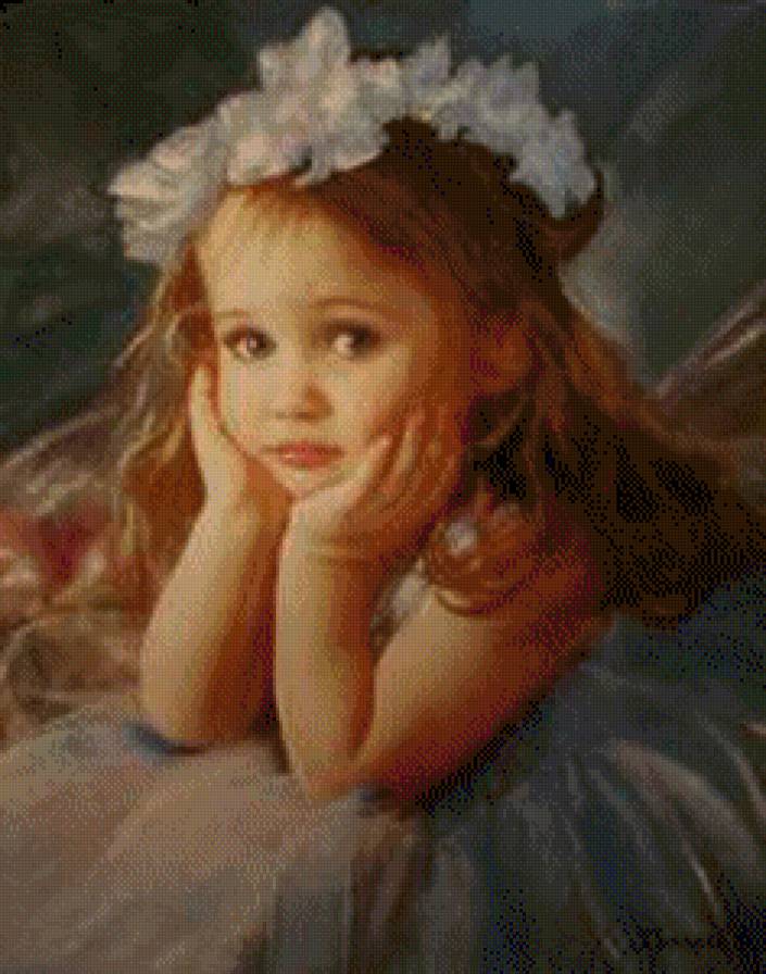 прелесть - девочки, живопись, миленькая, дети - предпросмотр