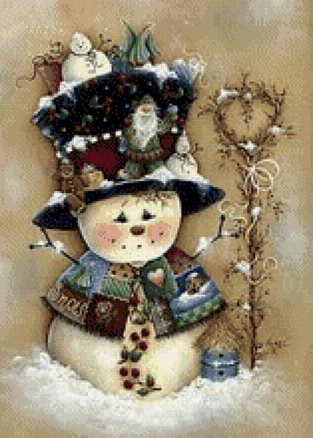 снеговик - детские картинки, зима, новый год - предпросмотр