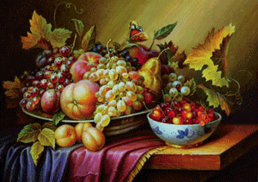 натюрморт - натюрморт, фрукты - предпросмотр