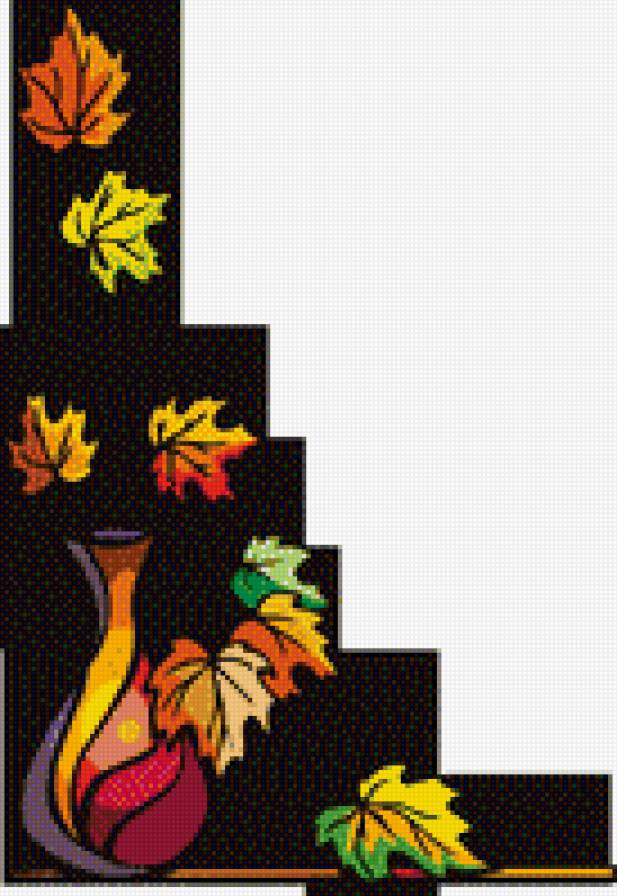 №447951 - уголок, букет, подушка, салфетка, скатерть, листья, осень - предпросмотр