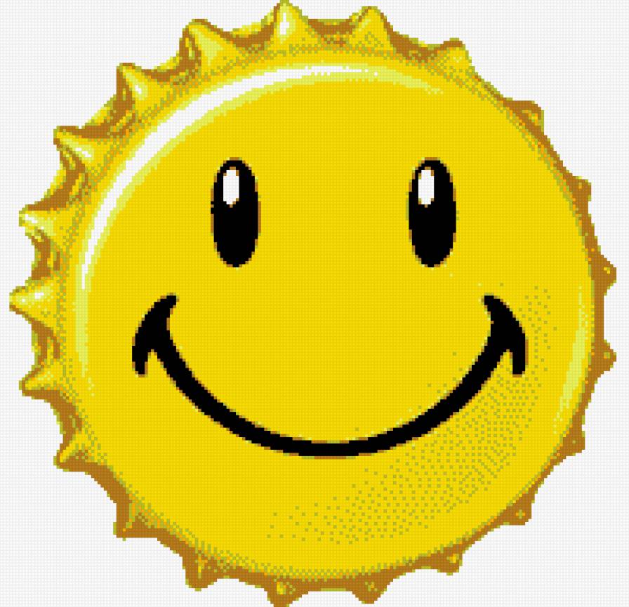 Смайл пробка - металл, пиво, радость - предпросмотр