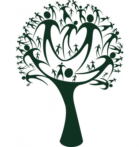 Символ семьи - родословная, начало, монохром, семья, древо, мать - оригинал