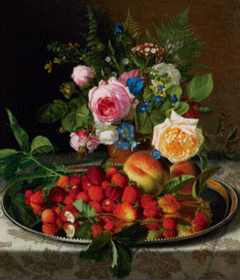 натюрморт склубникой - натюрморт - предпросмотр