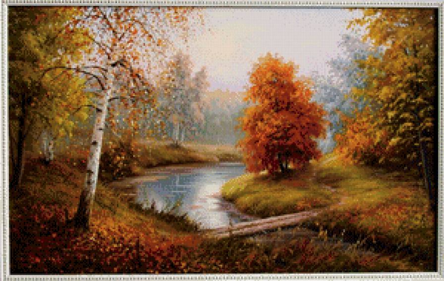 картина - пейзаж, осень, природа - предпросмотр