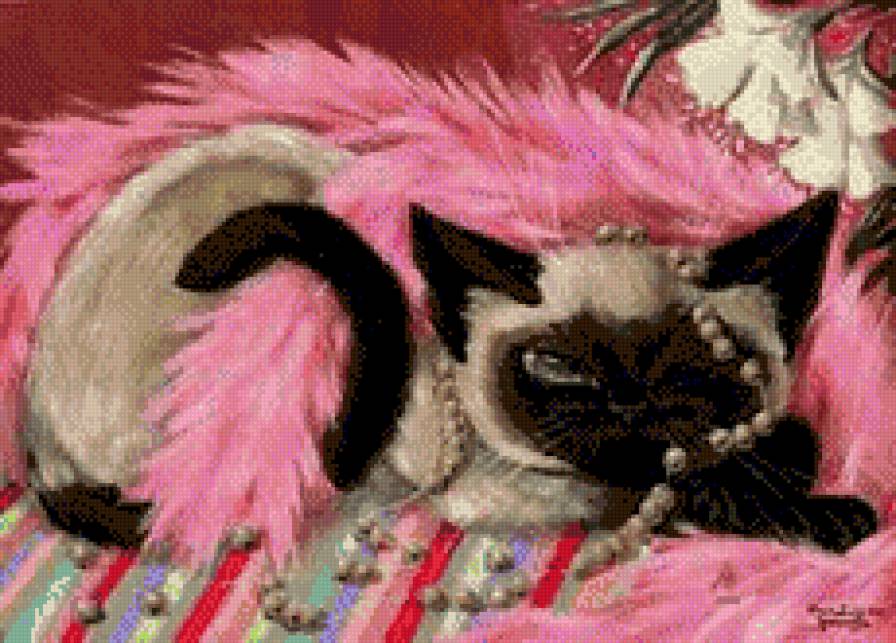 гламурная кошечка - коты, домашние животные, кошки, киса - предпросмотр