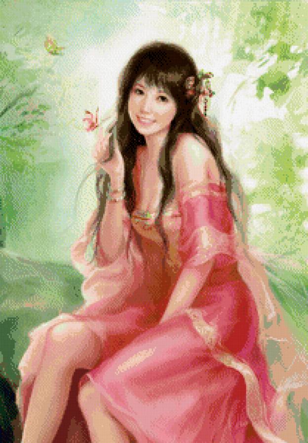 Девушка - девушка, восток, азия, фэнтези - предпросмотр