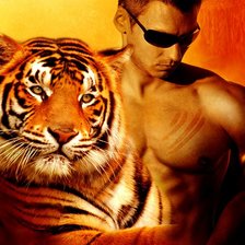 Парень с тигром