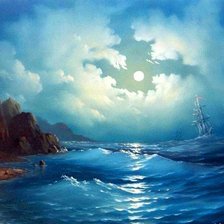 Схема вышивки «Море»