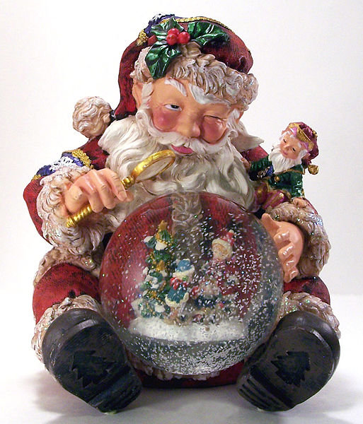 санта - снежный шар, рождество, новый год - оригинал