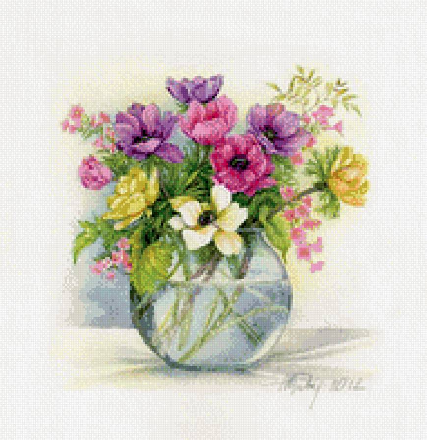 Ваза с цветами - ваза, цветы - предпросмотр