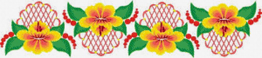 №450104 - подушка, цветы, бордюр, салфетка, скатерть, узор - предпросмотр