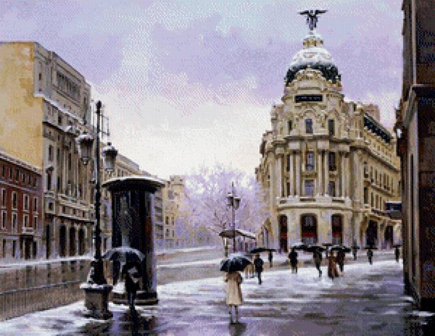 Городской пейзаж - пейзаж, город, улица - предпросмотр