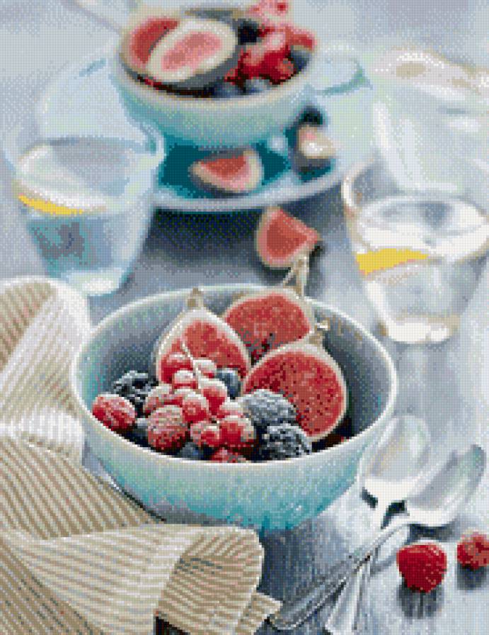 Вкусный завтрак - фрукты, завтрак, на кухню - предпросмотр