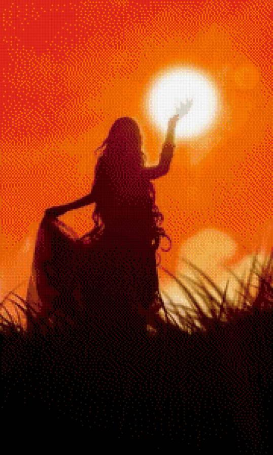 Золотой закат - закат, свобода, девушка, ночь - предпросмотр