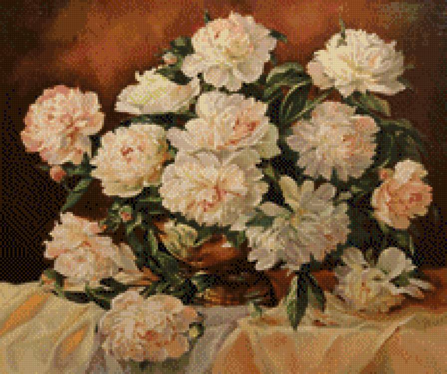 Пионы - пионы, букет, натюрморт, цветы - предпросмотр