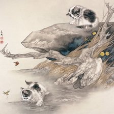 Схема вышивки «кошки»