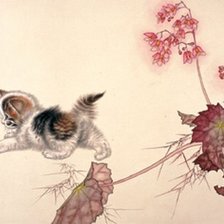 Схема вышивки «кошки»