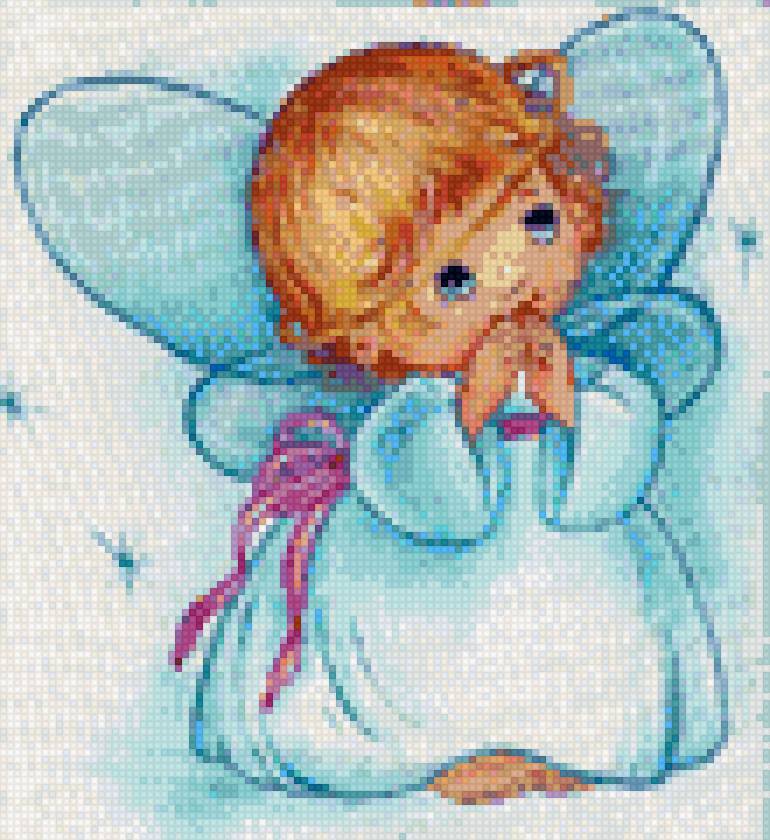 Ангелочек - ангел в голубом, ангелочек - предпросмотр