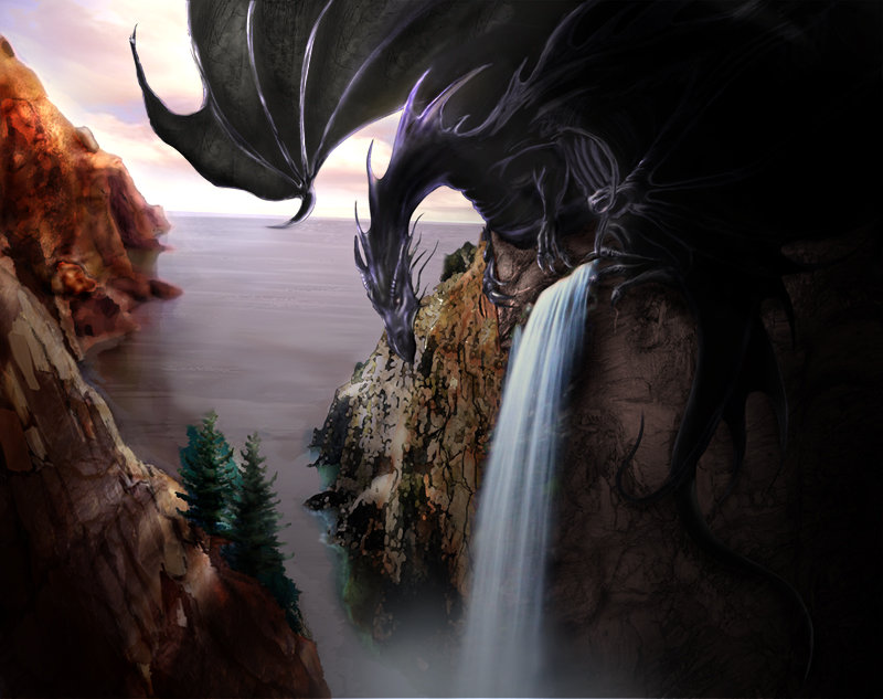 Серия "Драконы" - миф, сказка, природа, животные, драконы, фэнтези - оригинал