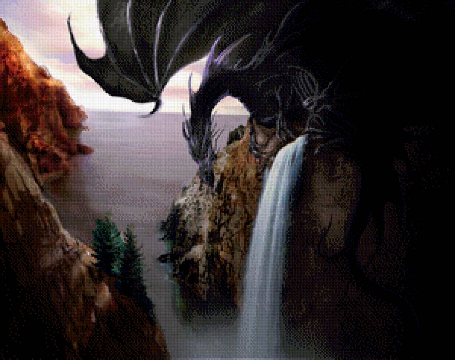 Серия "Драконы" - сказка, миф, драконы, фэнтези, природа, животные - предпросмотр